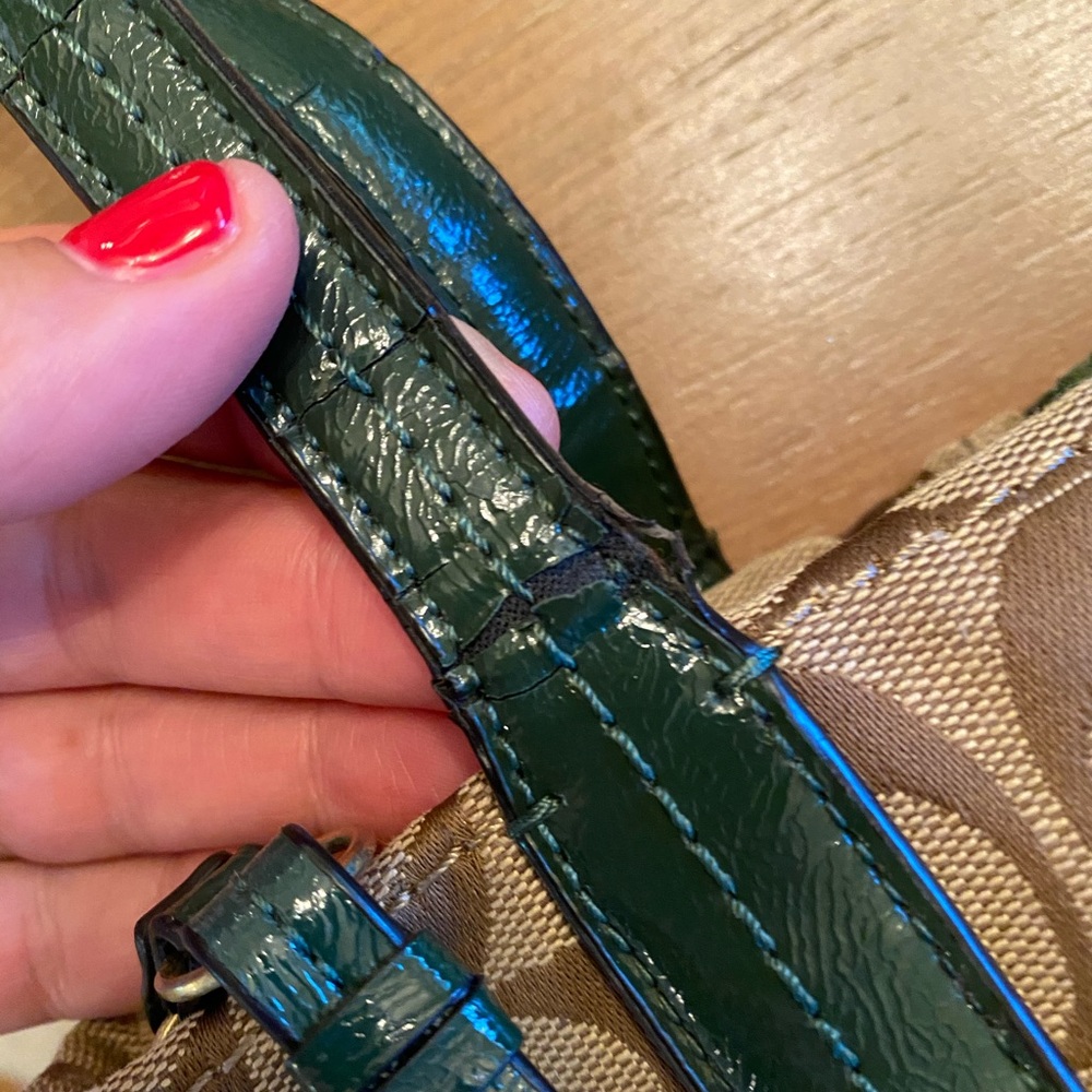 Green Python Coach Purse - image 7